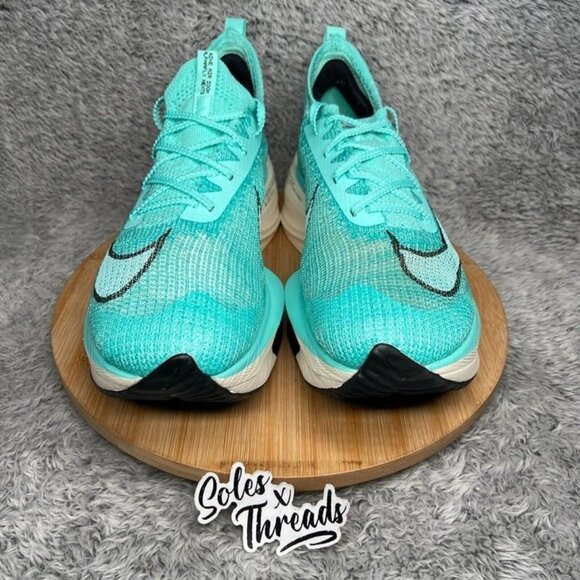 Nike Air Zoom AlphaFly NEXT% Flyknit Size 9 Men Hyper Turquoise - Picture 4 of 8
